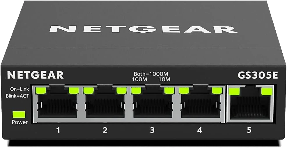 NETGEAR 5-Port Gigabit Ethernet Easy Smart Managed Essentials Switch GS305E