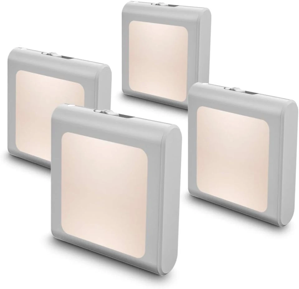 MAZ-TEK Plug in Dimmable Led Night Light with Auto Dusk to Dawn Sensor (4 Pack)