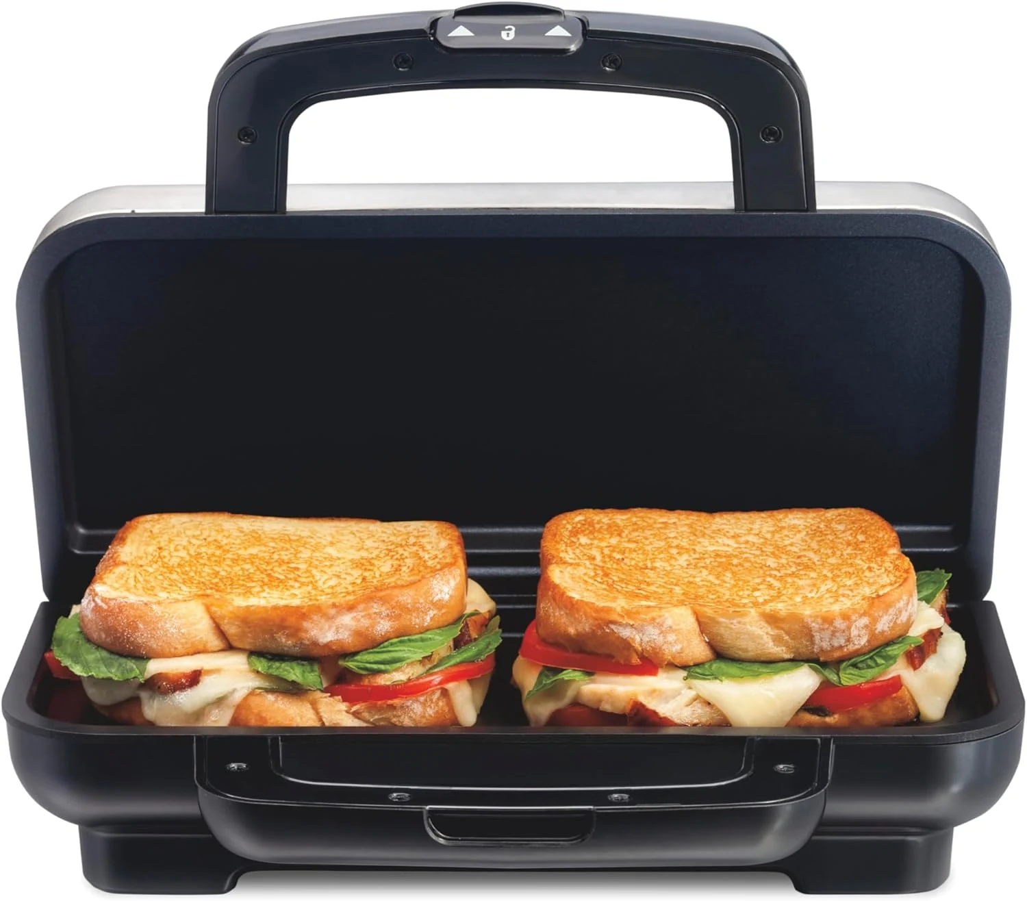 Proctor Silex Deluxe Hot Sandwich Maker With Easy-Clean Durable PFAS-Free Nonstick Ceramic Plates