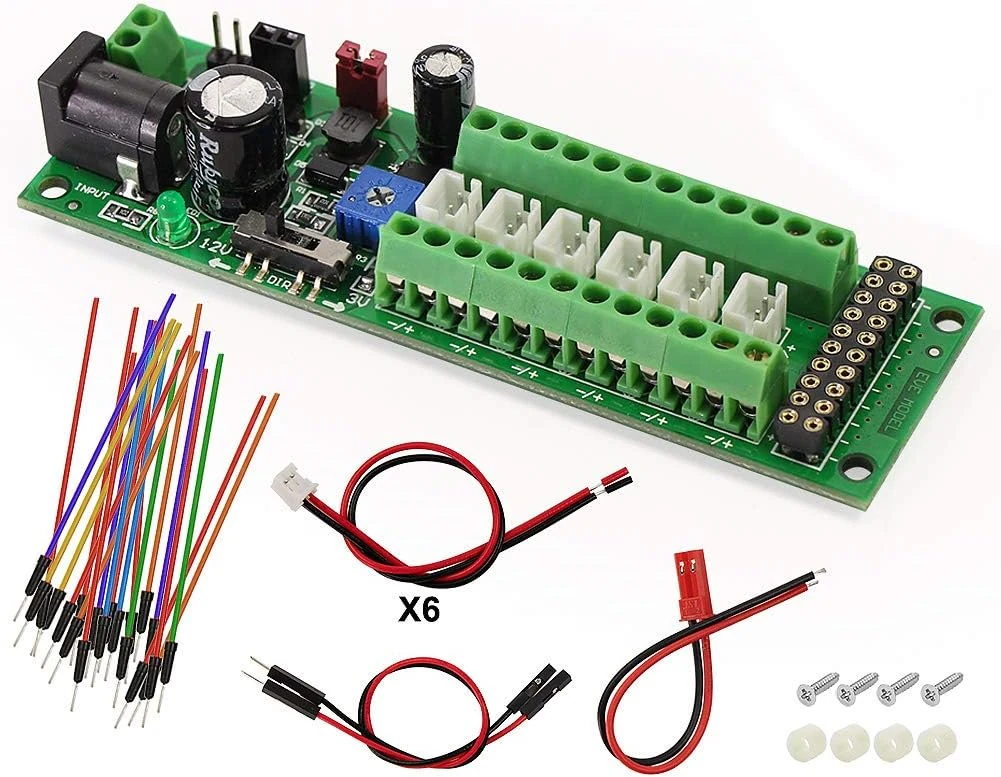 Evemodel PCB012 Power Distribution Board Self-Adapt Distributor HO N O LED Street Light Hub DC AC Voltage Train Power Control