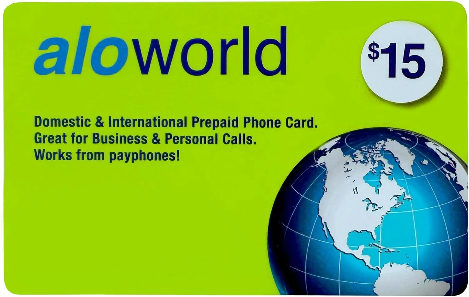 Alo World Phone Card for International & Domestic Calls, Prepaid Calling Card