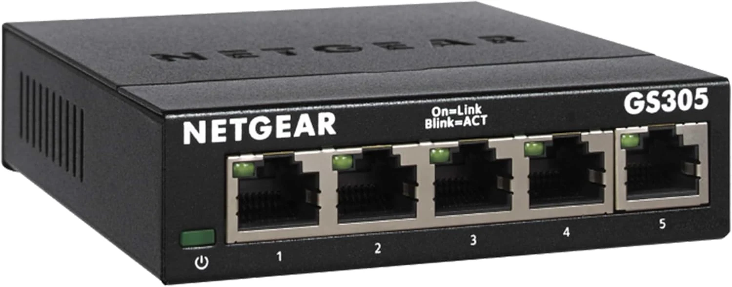 NETGEAR 5-Port Gigabit Ethernet Unmanaged Essentials Switch (GS305)