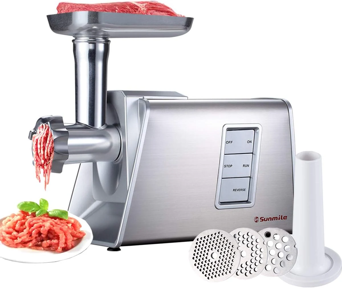 Sunmile SM-G73 Heavy Duty Electric Meat Grinder and Sausage Stuffer Maker 1000W Max