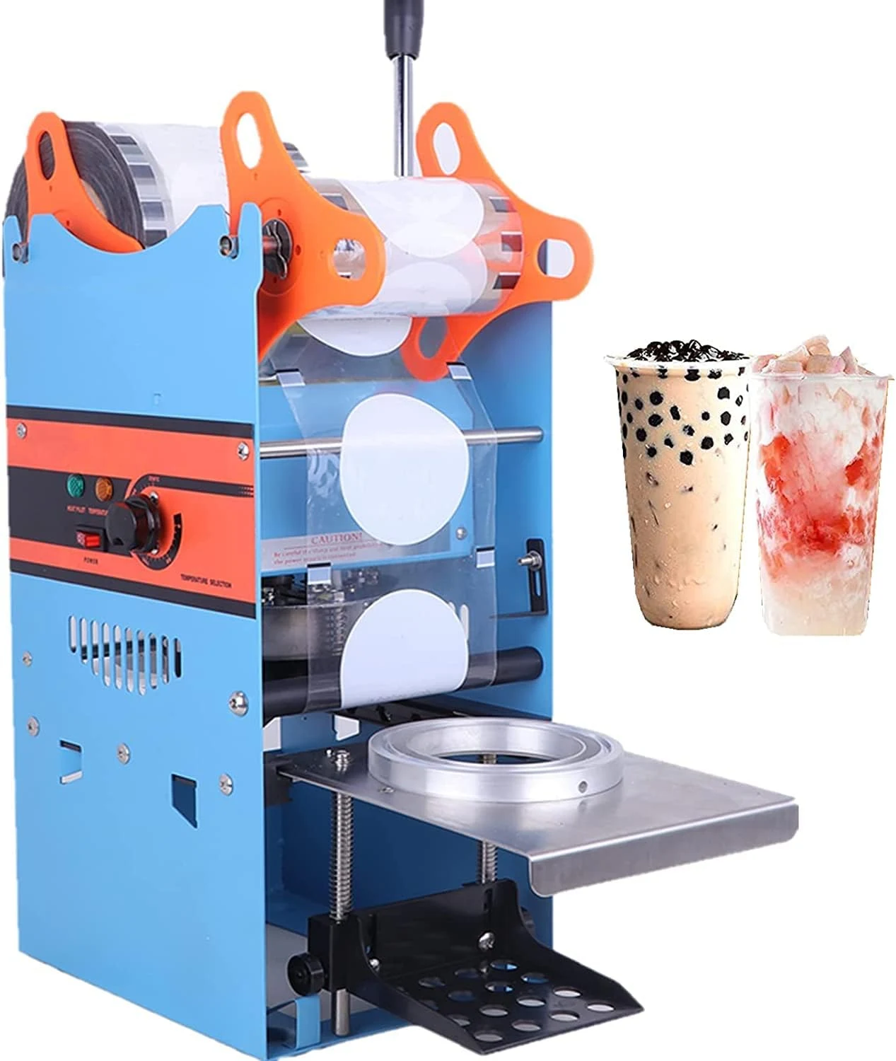 JIAWANSHUN Manual Cup Sealing Machine 300-500 Cups/Hour Electric Cup Sealer (110V)