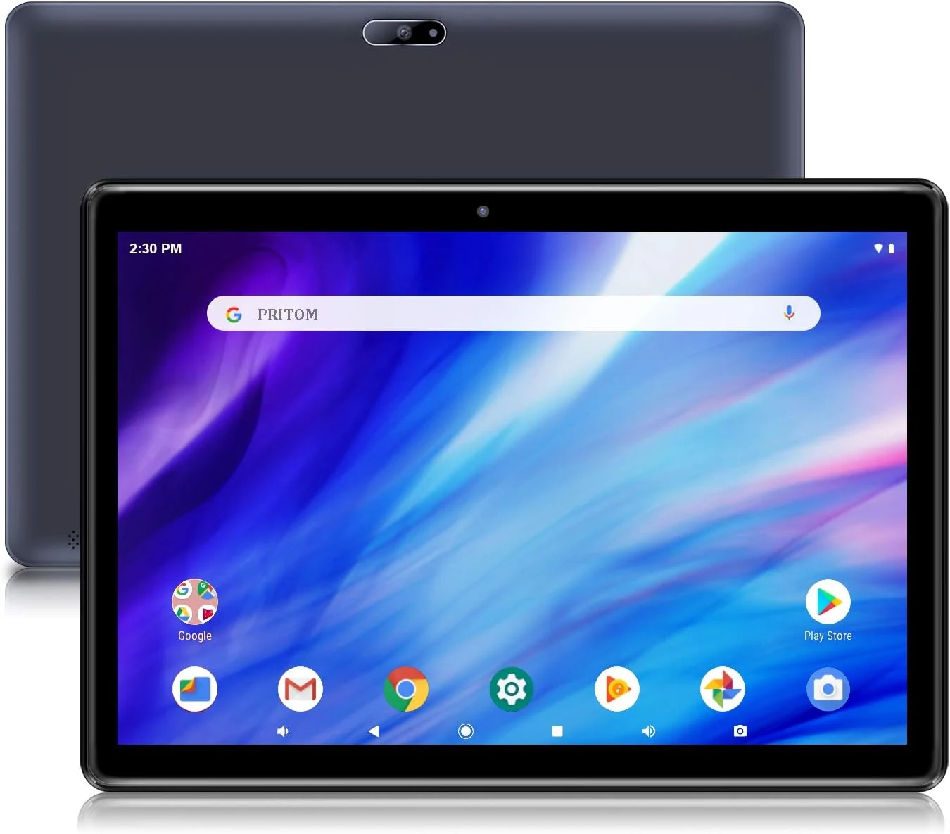PRITOM Tablet 10 inch, 64GB, Tablet Android, HD IPS Screen, Dual Camera, WiFi, Bluetooth (Touch10)