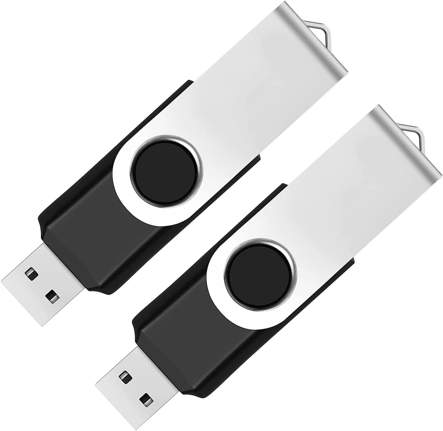Maspen 2 Pack 64GB USB Flash Drive USB 2.0 Thumb Drives (Black)