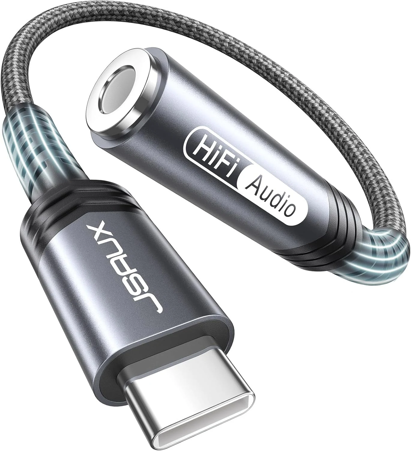 JSAUX USB Type C to 3.5mm Female Headphone Jack Adapter, USB C to Aux Audio Dongle Cable Cord
