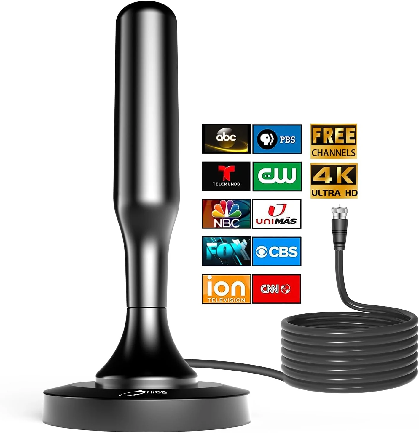 HIDB TV Antenna for Smart TV Indoor, Digital Indoor TV Antenna for Local Channels