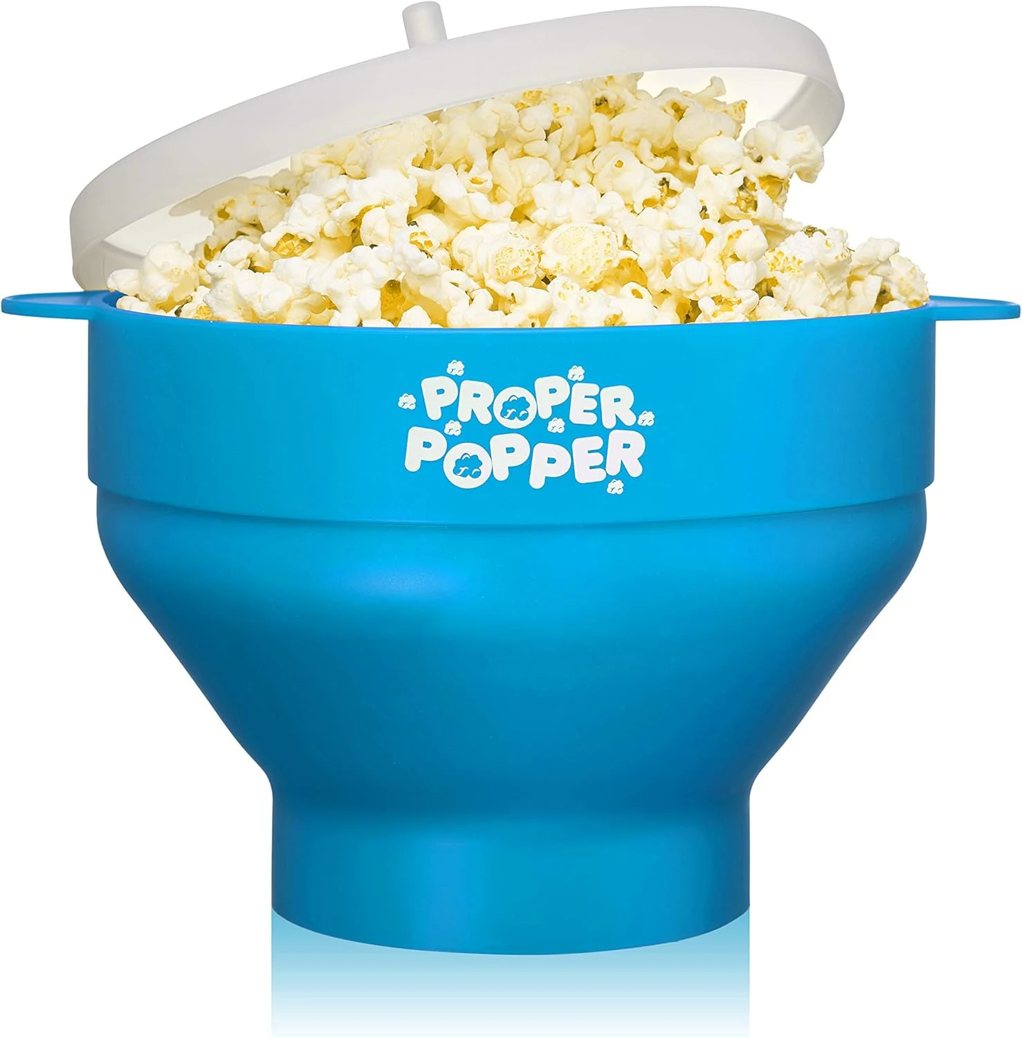 The Original Proper Popper Microwave Popcorn Popper, Silicone Popcorn Maker, Collapsible Bowl BPA Free & Dishwasher Safe (Turquoise)