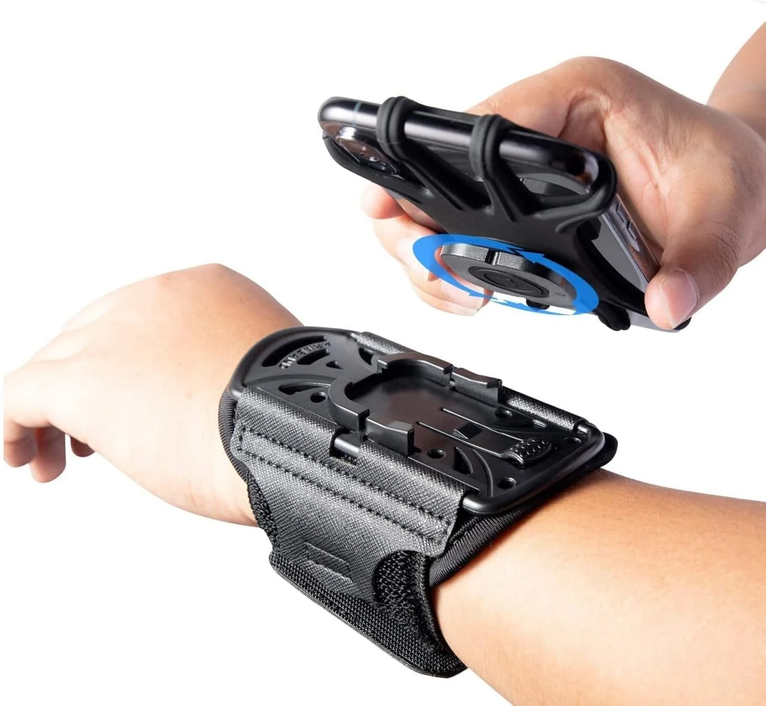 Wristband Phone Holder for Running, 360°Rotation & Detachable Sports Armband