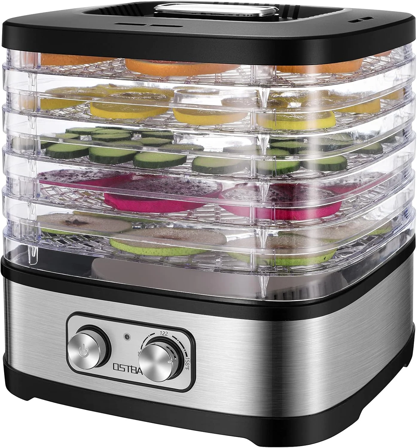 OSTBA Food Dehydrator, Dehydrator for Food and Jerky, Fruits, Herbs, Veggies (5 BPA-Free Trays)
