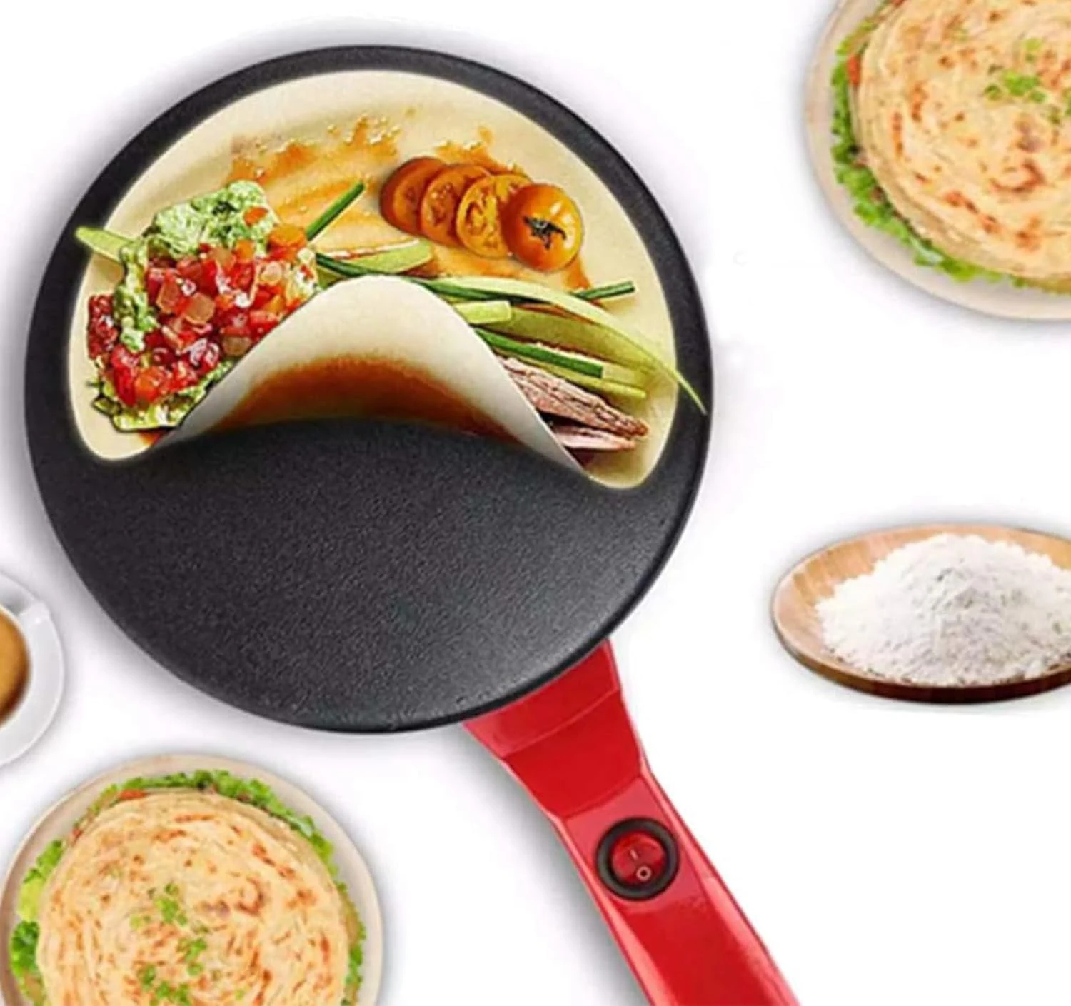 CLEABANKE 8" Electric Crepe Maker (Portable, Non-Stick Crepe Pan)