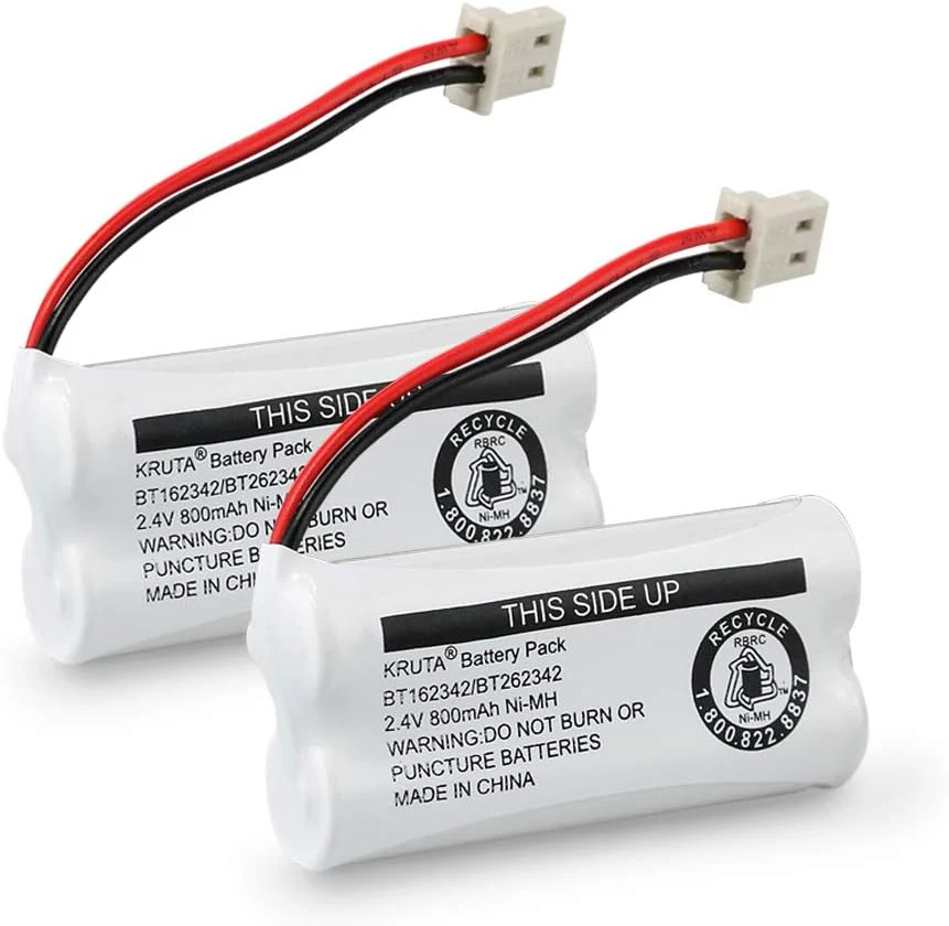 BT162342 BT262342 Cordless Phone Batteries Compatible with BT183342 BT283342 BT166342 BT266342 VTech CS6114 CS6419 CS6719 at&T EL52300 CL80111 (Pack of 2)