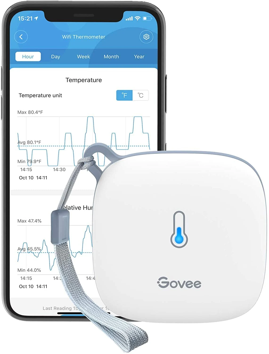 Govee Smart Thermometer Hygrometer, WiFi Humidity Temperature Sensor with App Notification Alert