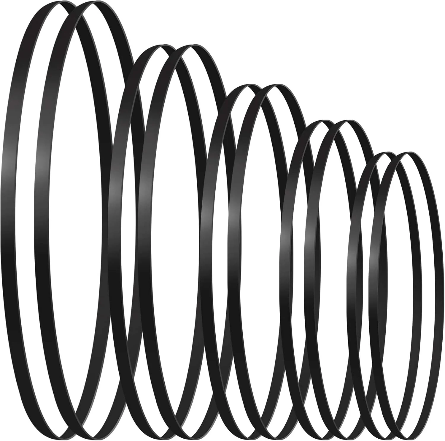 Frienda 10 Pieces Turntable Belt (Different Specifications, 5 Sizes)