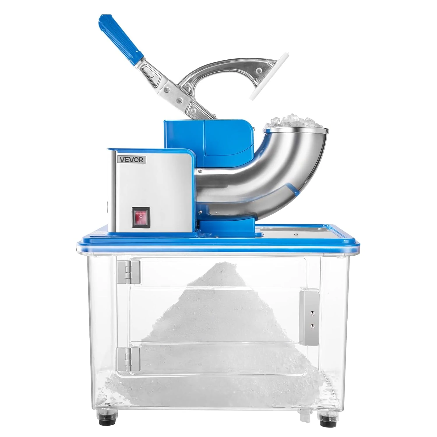 VEVOR 110V Commercial Ice Crusher 661LBS/H, ETL Approved 300W Electric Snow Cone Machine with Dual Blades