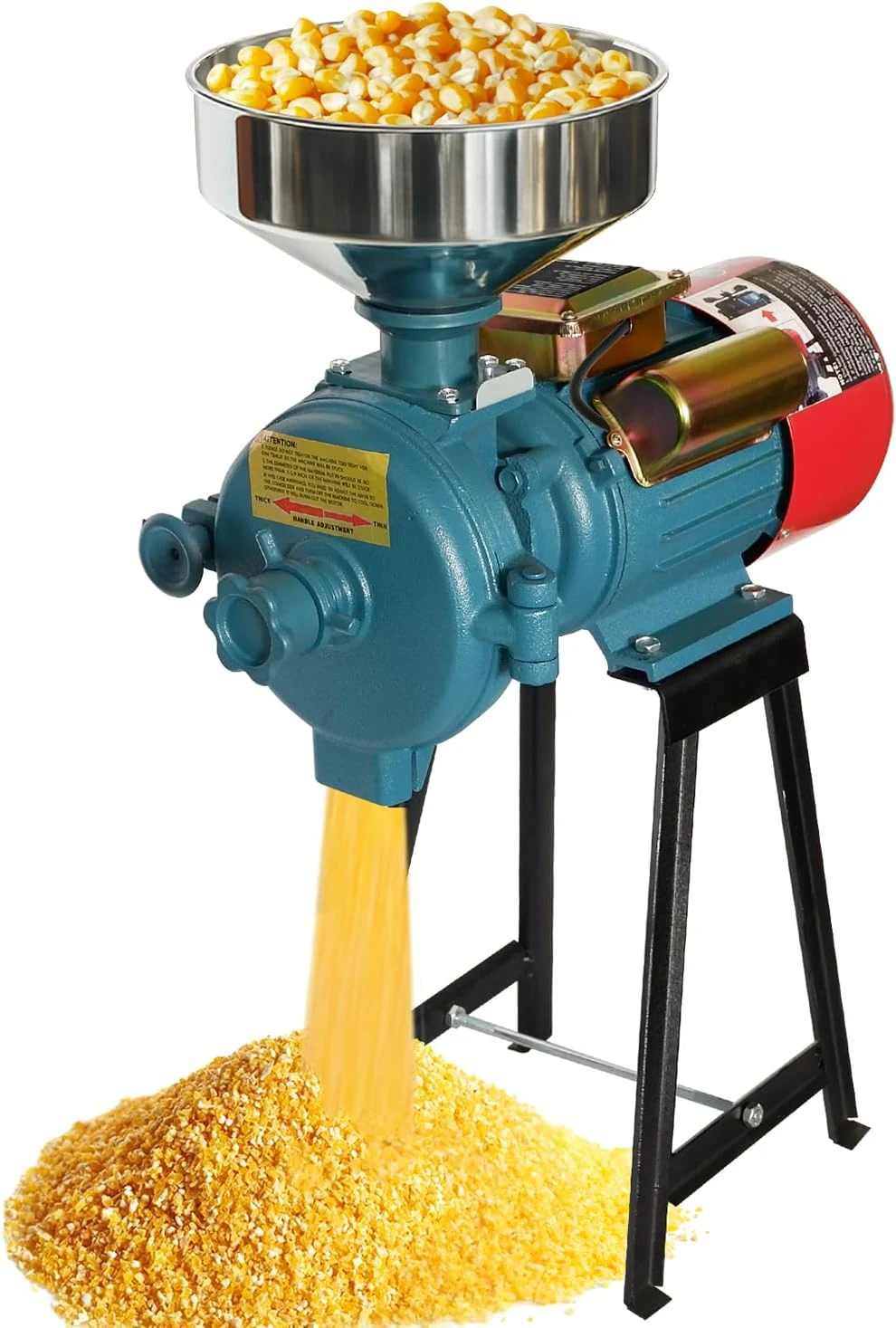 NAIZEA Electric Grain Mill Grinder Corn Grinder, 3000W 110V Commercial Flour Mill Machine