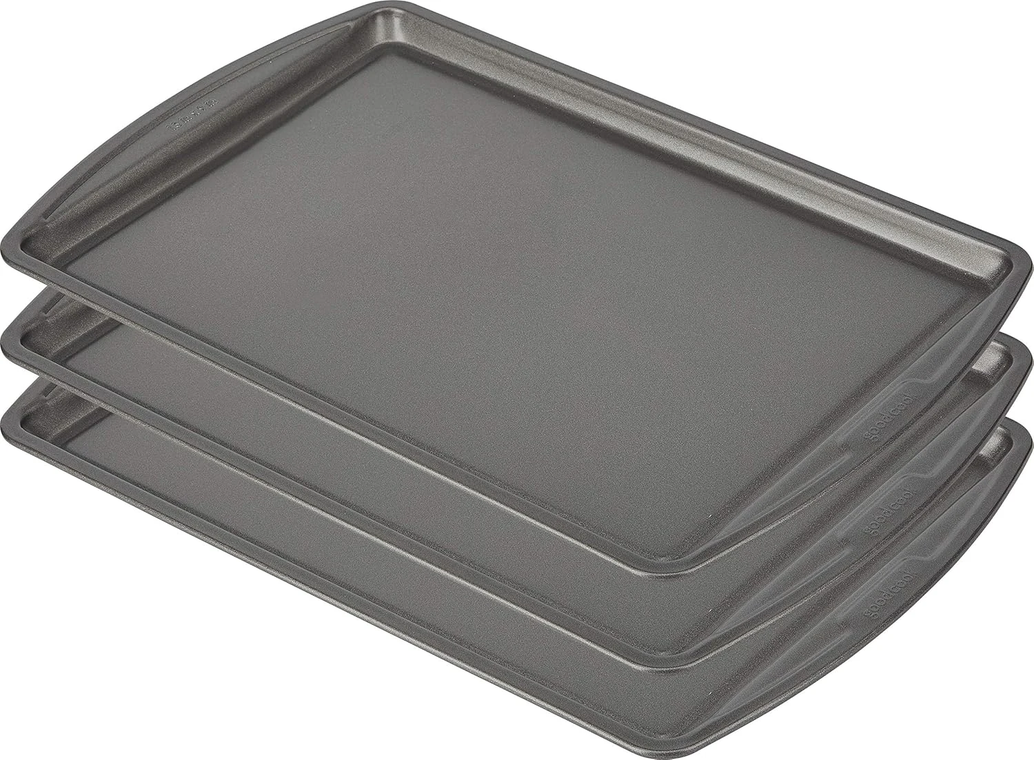 GoodCook Everyday Nonstick Carbon Steel 13” x 9” Baking Sheet Set, 3 Pack