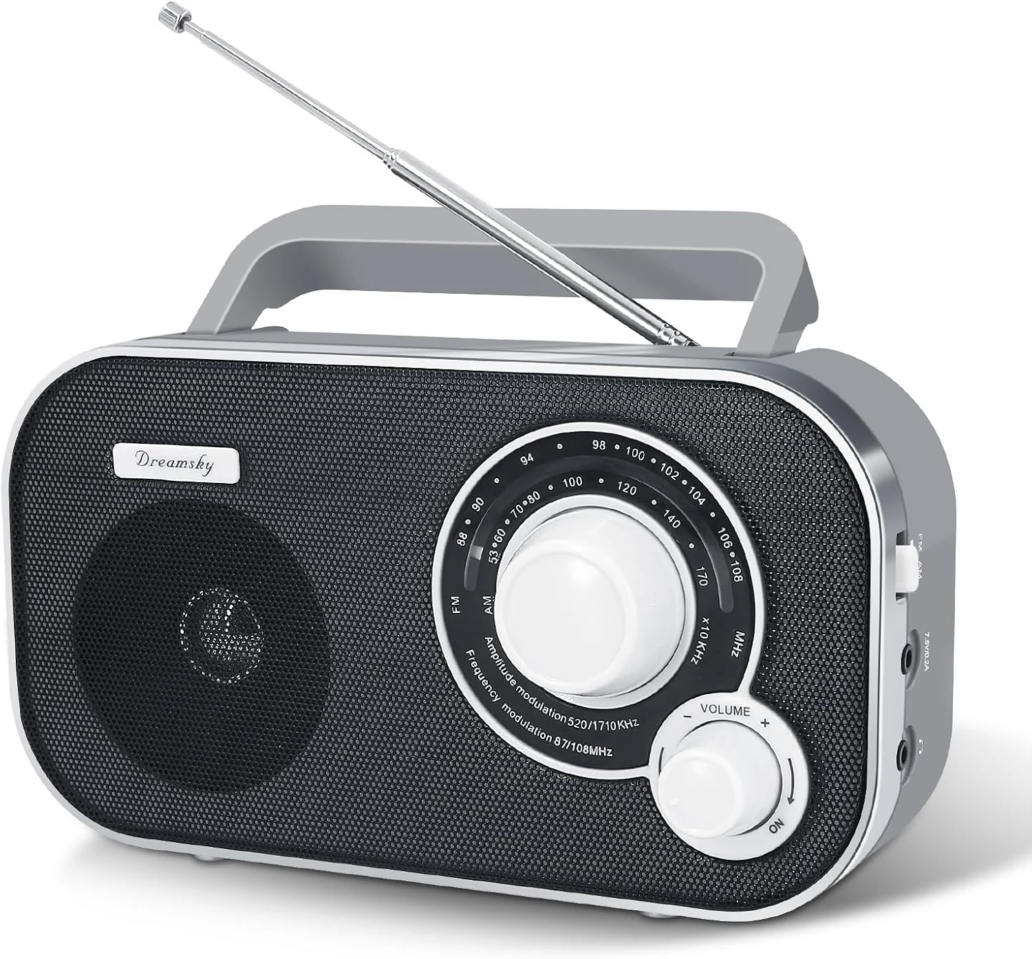 DreamSky AM FM Portable Radio Plug In Wall or Battery