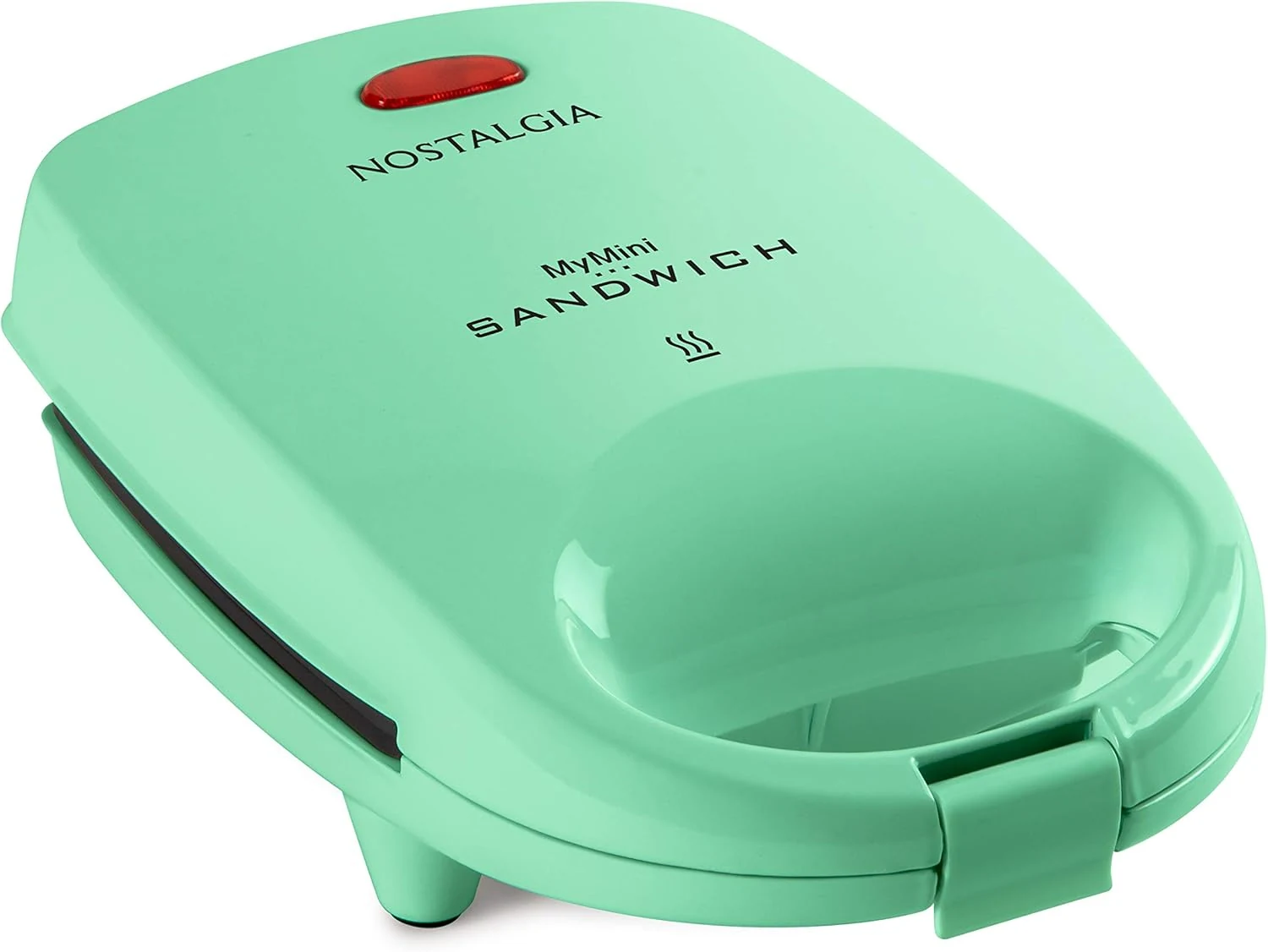 Nostalgia MyMini Personal Sandwich Maker, Nonstick Panini Press, Pizza Pockets, Mint Green