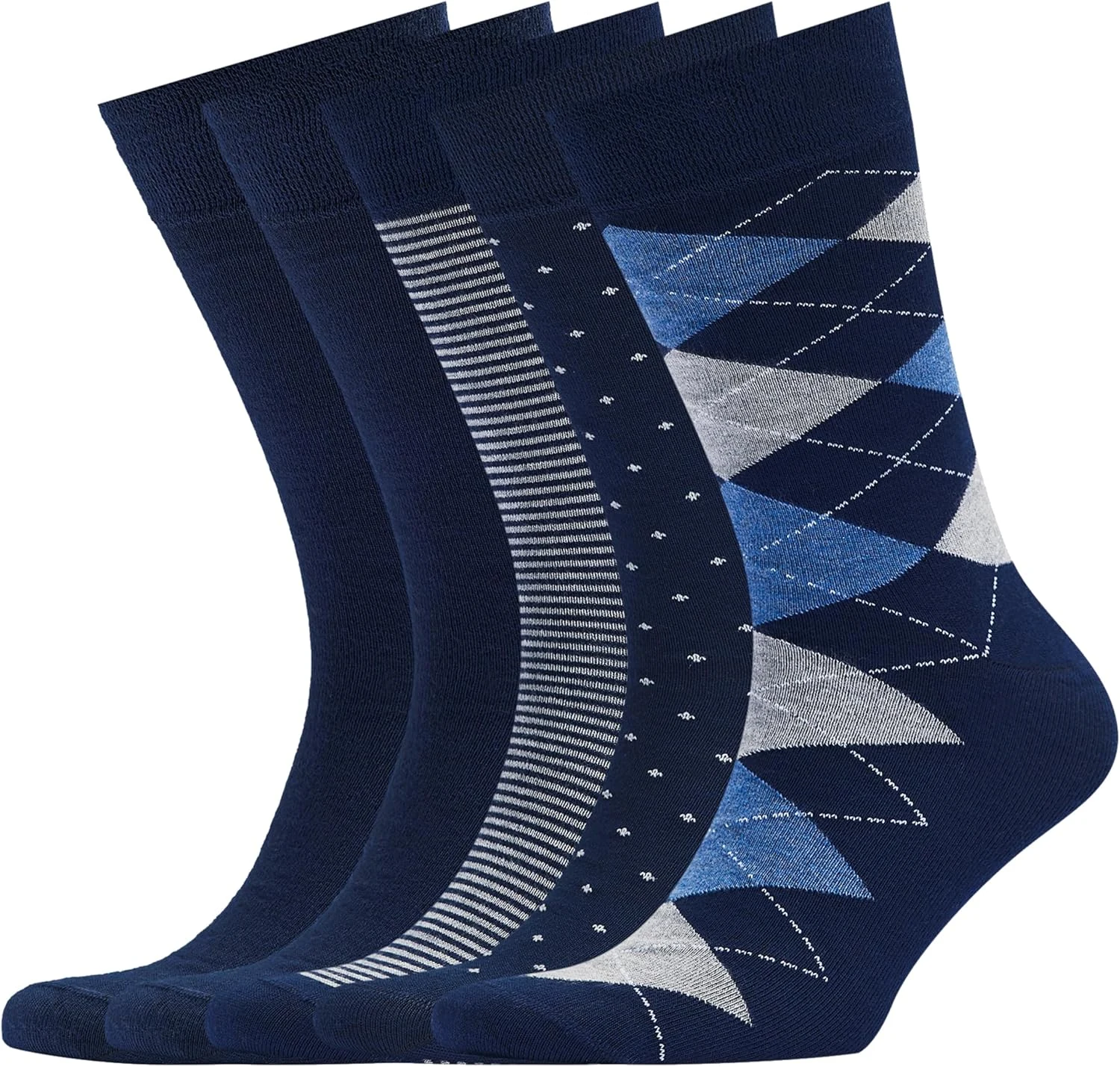 VRD Men’s Dress Socks Bamboo Rayon 5-Pack Crew Socks Fits Shoe Size 8-13 Gift Box