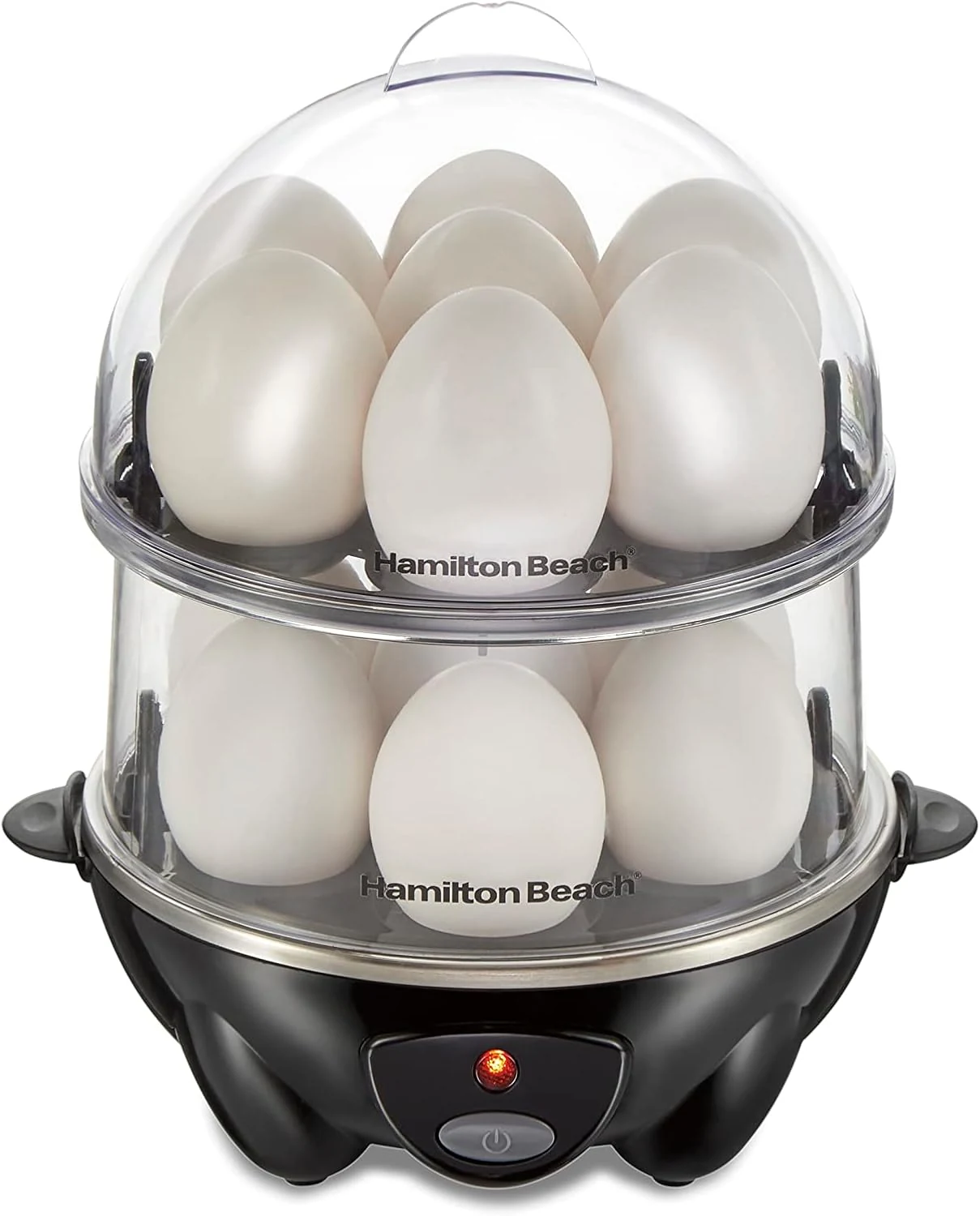 Hamilton Beach 3-in-1 Electric Egg Cooker for Hard Boiled Eggs, Black (25508)