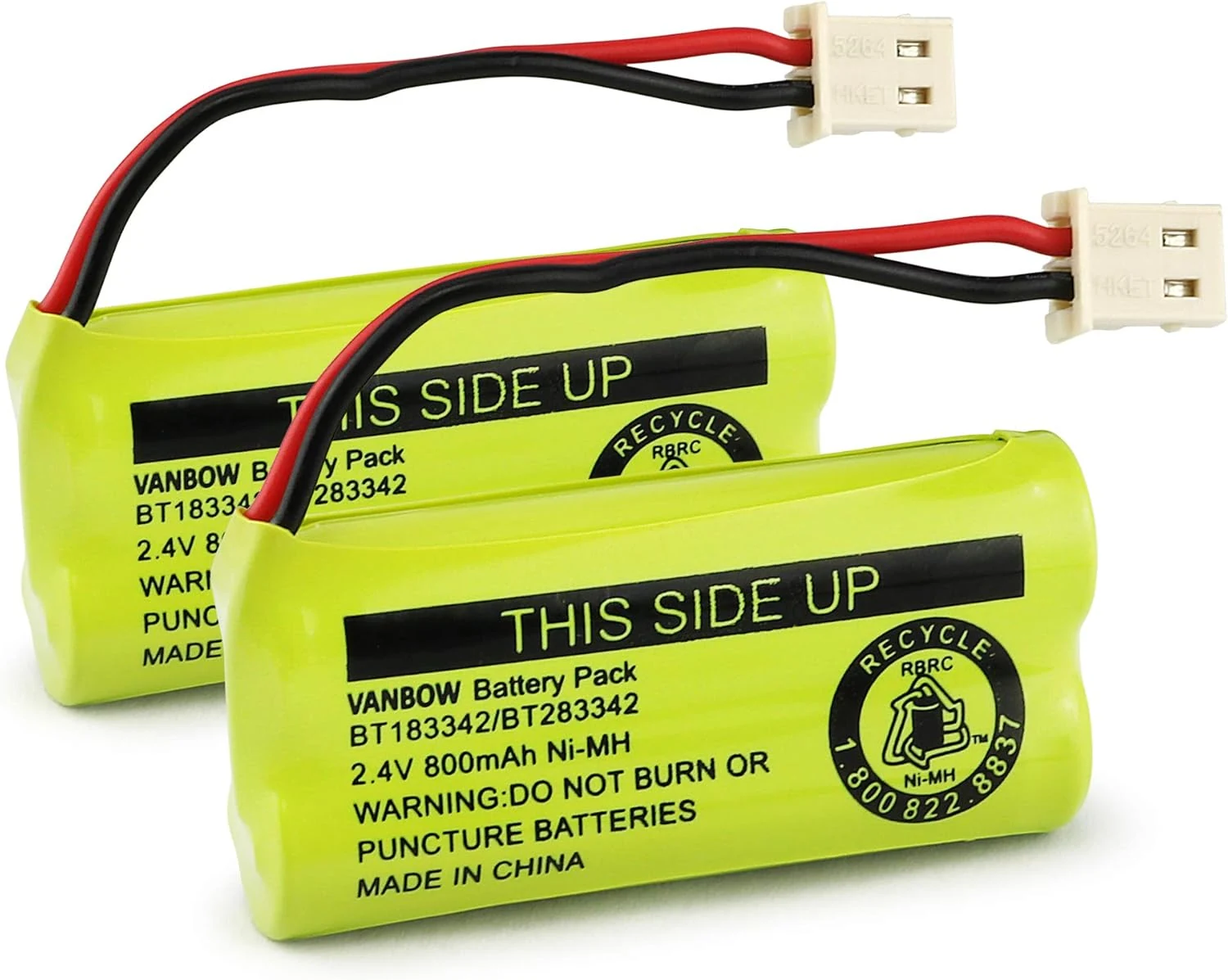 BT183342/BT283342 2.4V 800mAh Ni-MH Battery Pack (Pack of 2)
