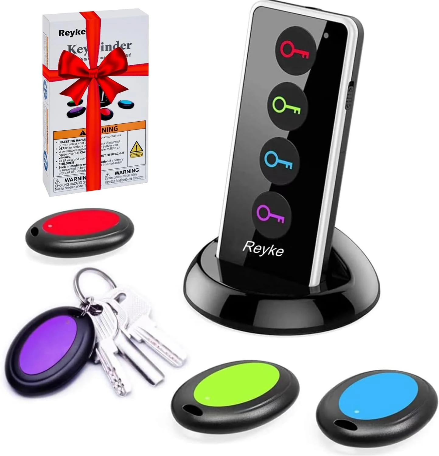 Reyke Key Finder, 80dB+ RF Item Locator Tags with 131ft.