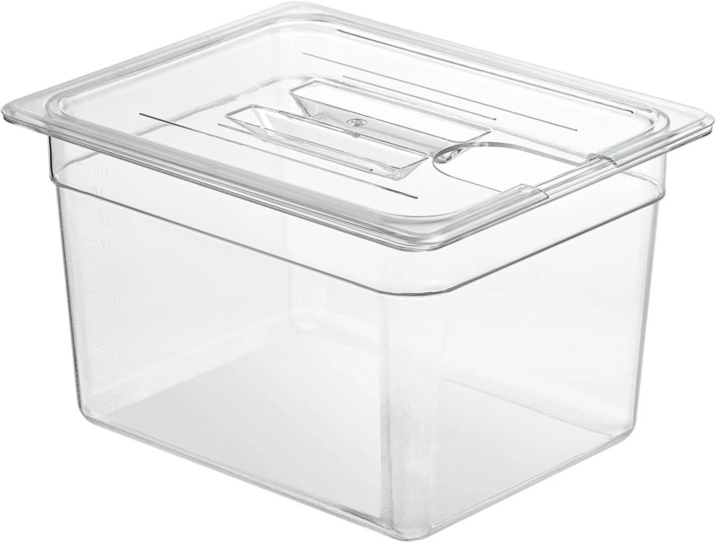 SEAYIN Sous Vide Container with Lid 11 Liter/12 Quarts for Virtually All Immersion Circulators Cookers Crystal Clear Transparent Polycarbonate Accessories Kit (12 Quats with Lid)