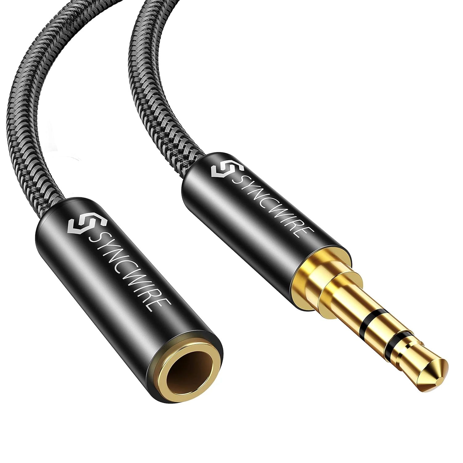Syncwire Headphone Extension Cable - 6FT (3.5mm TRS, Gold-Plated, Nylon-Braided)