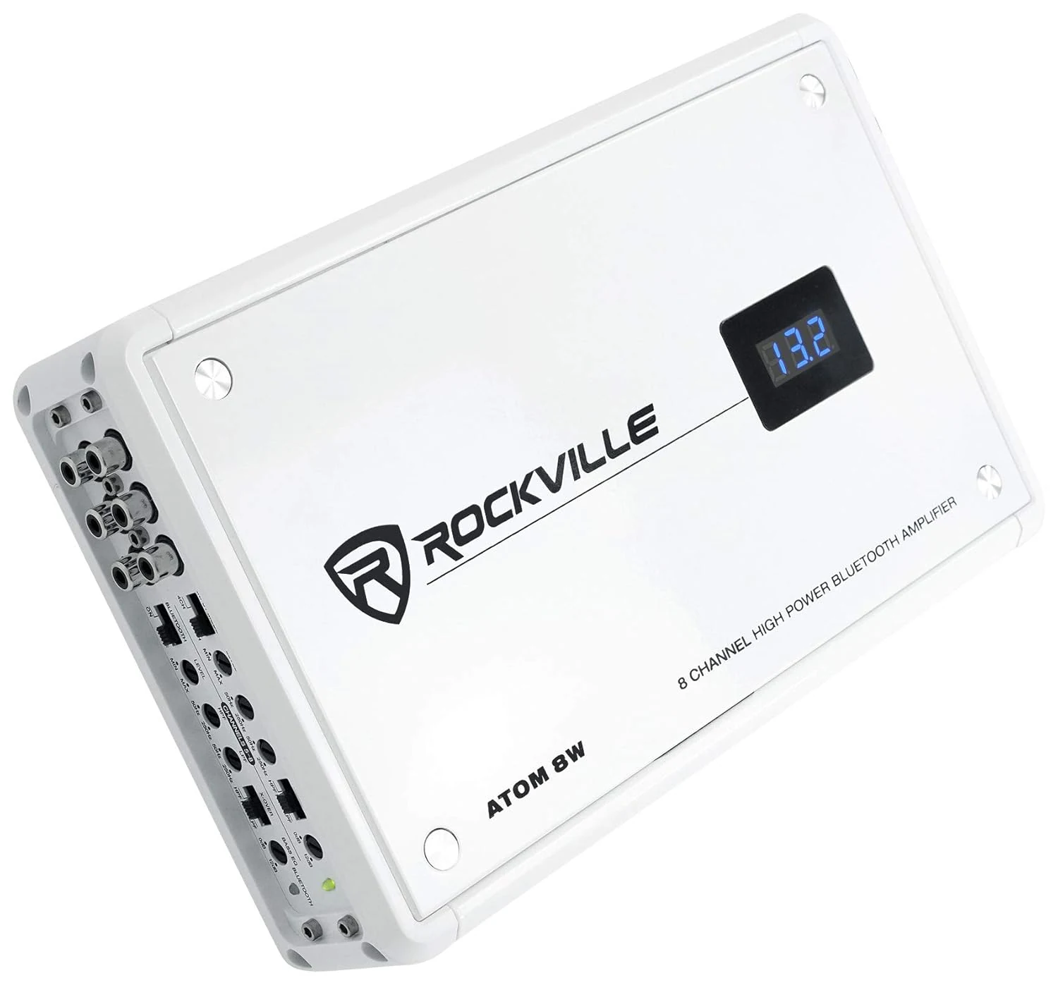 Rockville Atom 8W 3500W Peak 8-Channel Marine Amplifier 4 Ohm