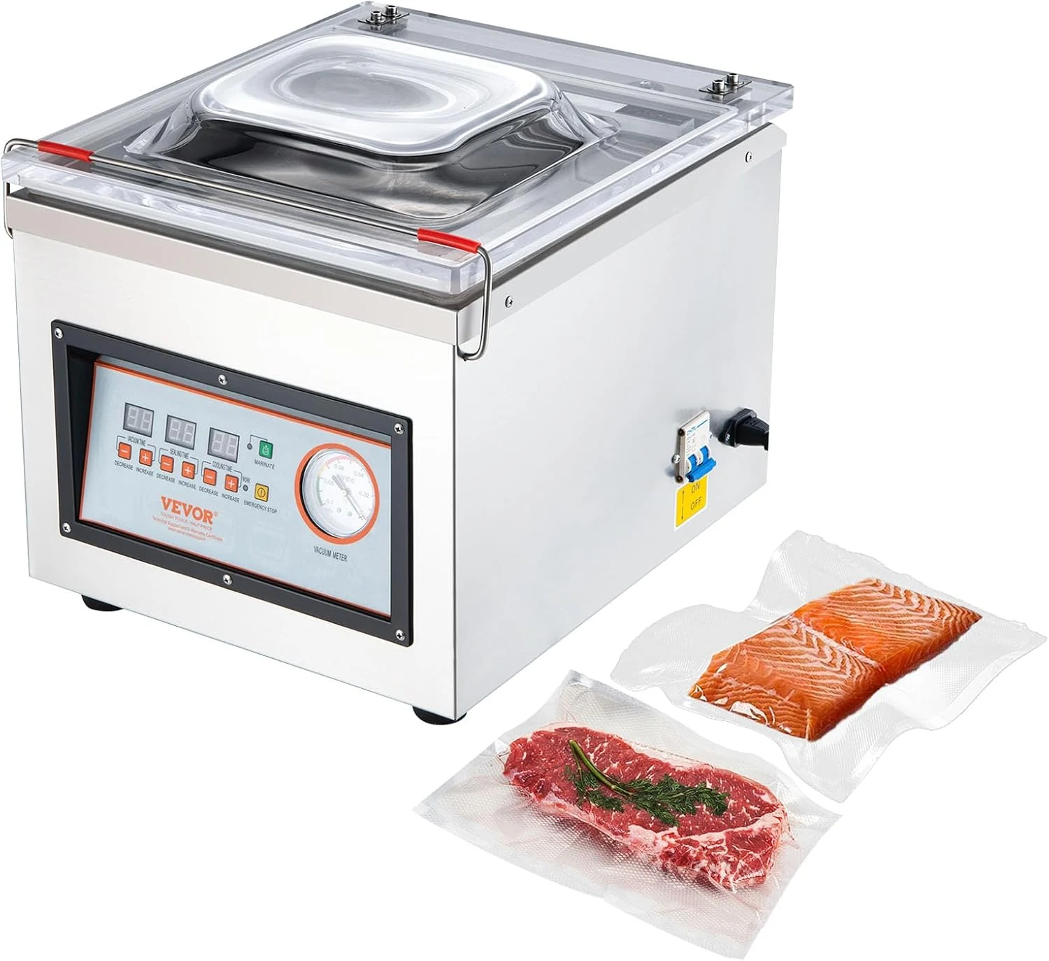 VEVOR Chamber Vacuum Sealer, 320W Sealing Power, Vacuum Packing Machine