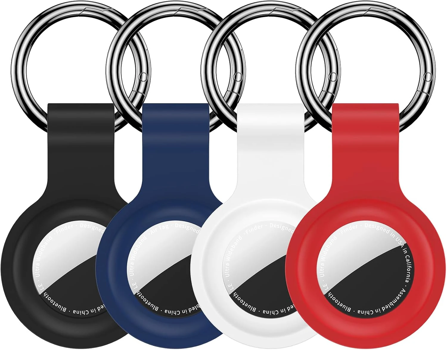 Compatible with AirTag Holder Case Keychain 4 Pack, for AirTag 1st & 2nd Generation