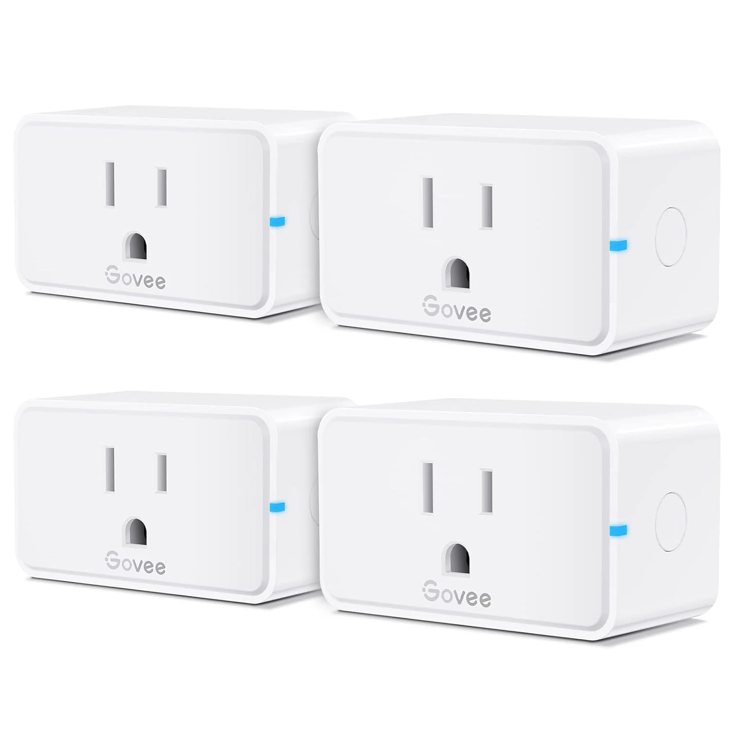 Govee Smart Plug 15A, WiFi Bluetooth Outlets 4 Pack Work with Alexa and Google Assistant