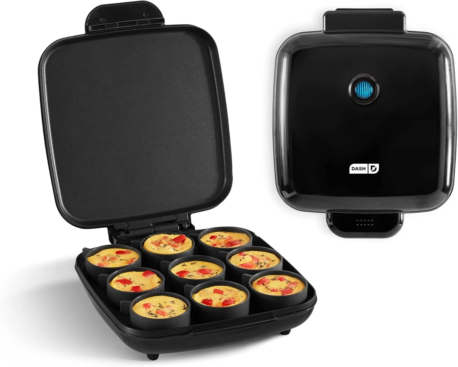 Dash Family Size Egg Bite Maker - Electric Egg Bite Maker with Non-Stick Silicone Cups (9 Servings)