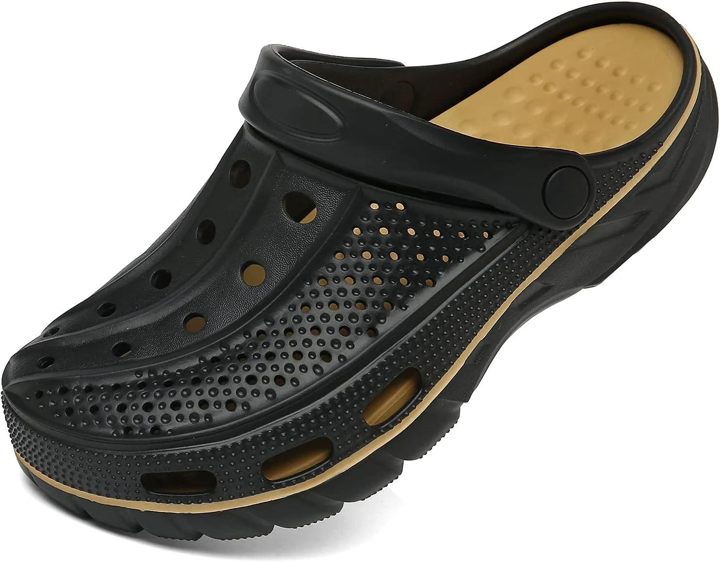 ChayChax Men's and Women's Arch Support Clogs Garden Shoes Slip-on Outdoor Beach Water Sandals with Removable Cushion Footbed