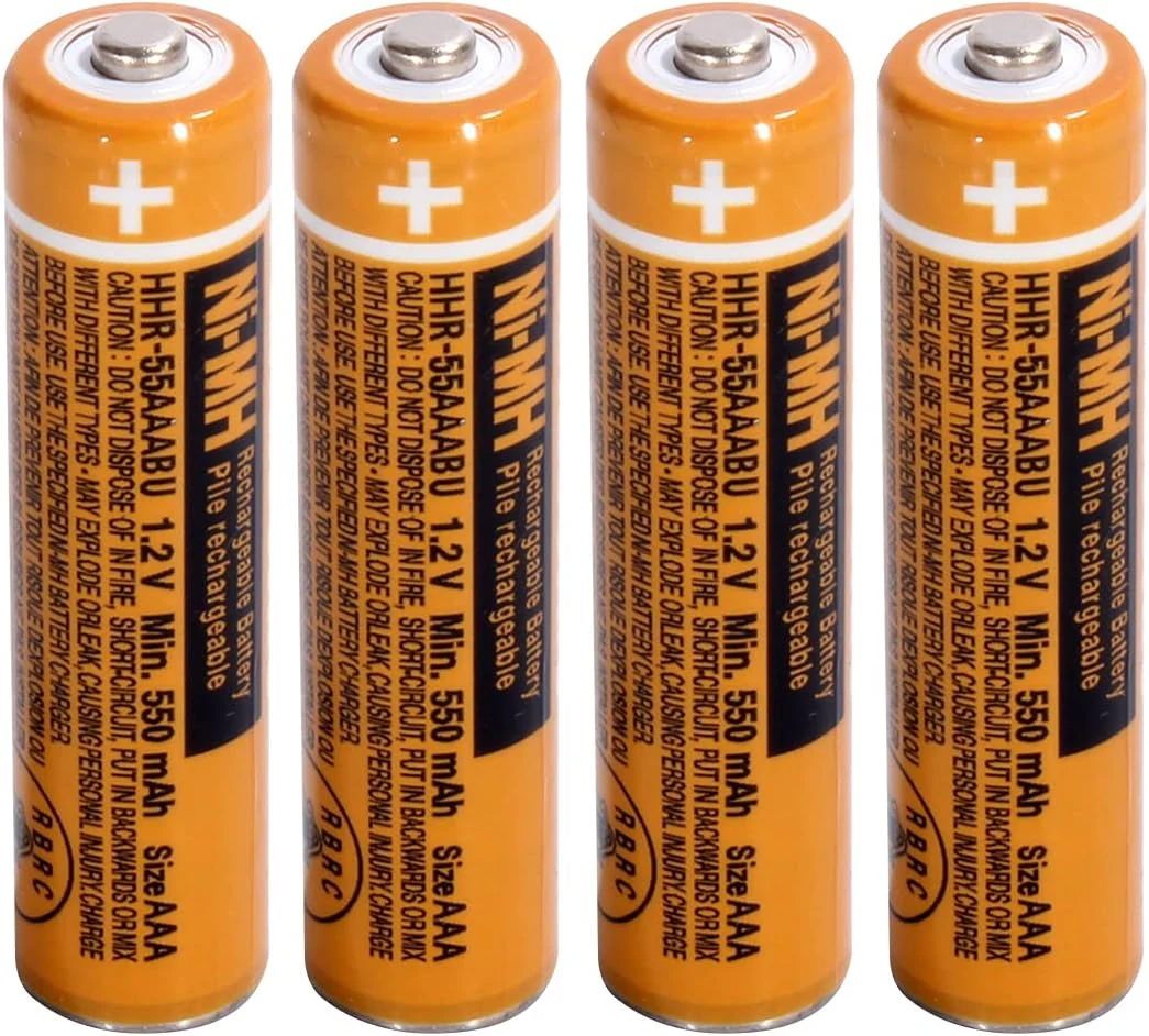 NI-MH AAA Rechargeable Battery 1.2V 550mAh 4-Pack (hhr-55aaabu)