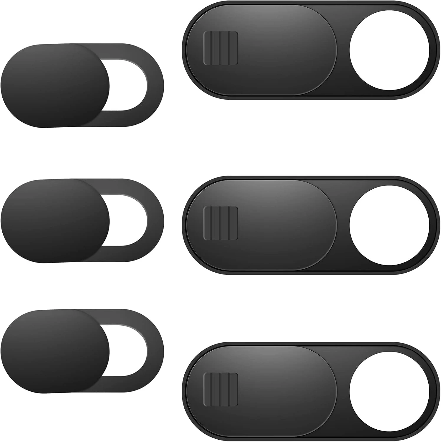 ZUCUCUC Laptop Camera Cover Slide, Phone Camera Cover Slide, 6 Pack Ultra Thin Webcam Cover Slide (Black)