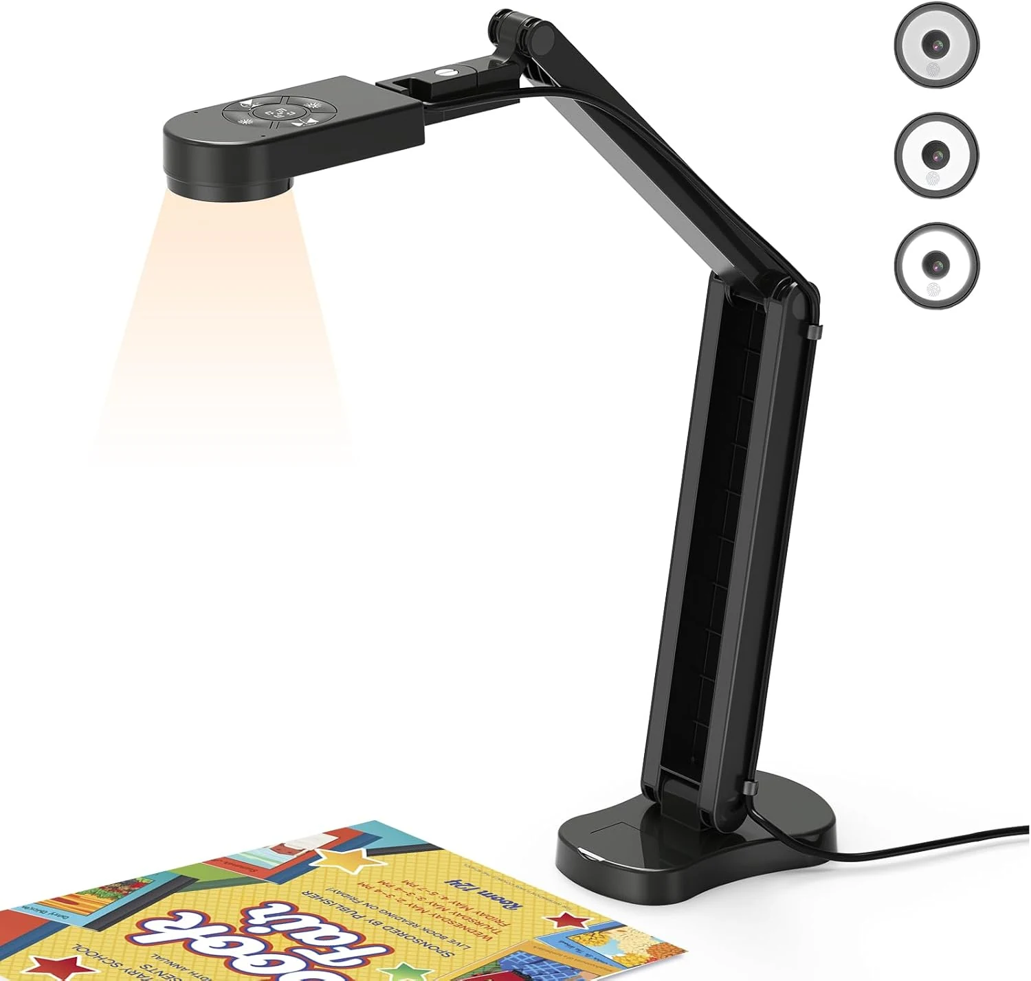 THUSTAR 8MP Document Camera & Webcam 4K with Dual Microphones