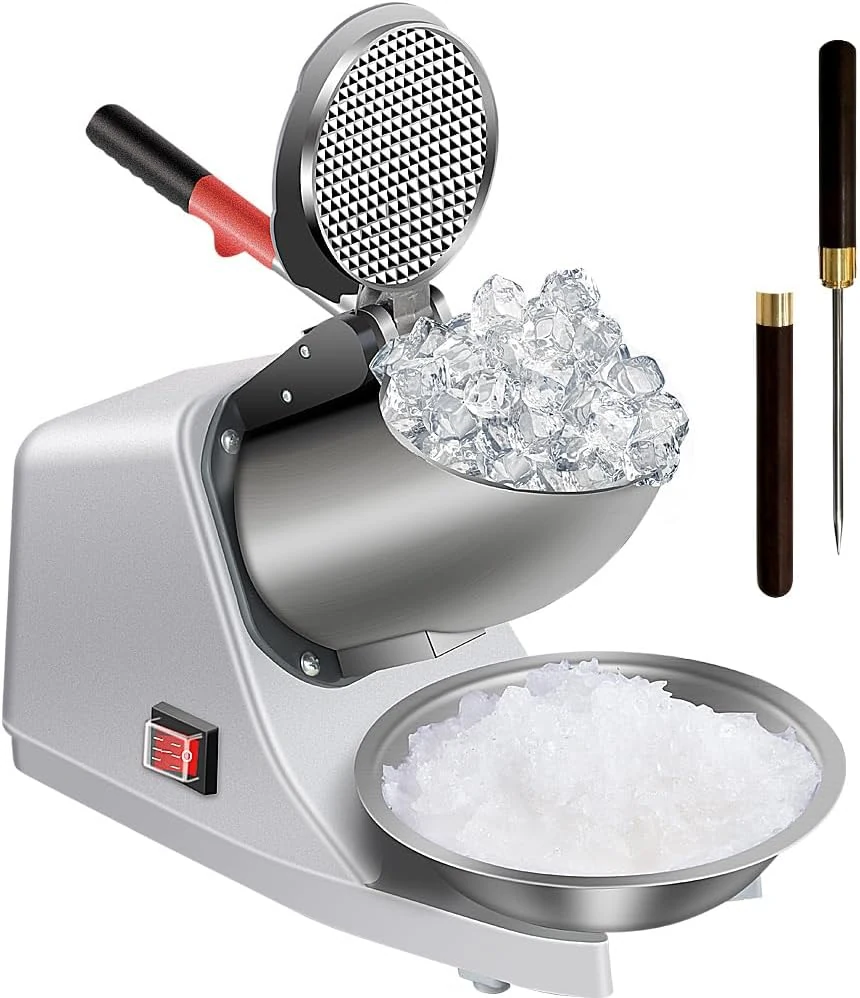 OKF Ice Shaver Prevent Splash Electric Three Blades Snow Cone Maker