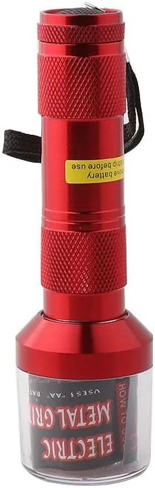 Aliotech Zinc Alloy Electric Metal Grinder Herb Tabacco Crusher Grinder Cracker (Red)