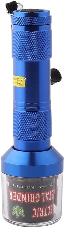 Zinc Alloy Electric Metal Grinder Herb Tabacco Crusher Grinder Cracker(Blue Color, no battery included)