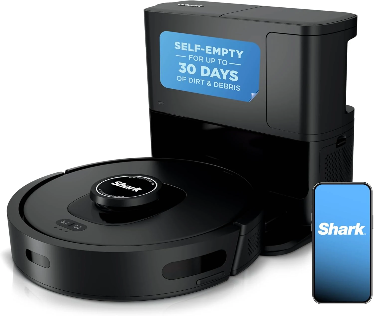Shark AV2501S AI Ultra Robot Vacuum, with Matrix Clean, Home Mapping, 30-Day Capacity HEPA Bagless Self Empty Base