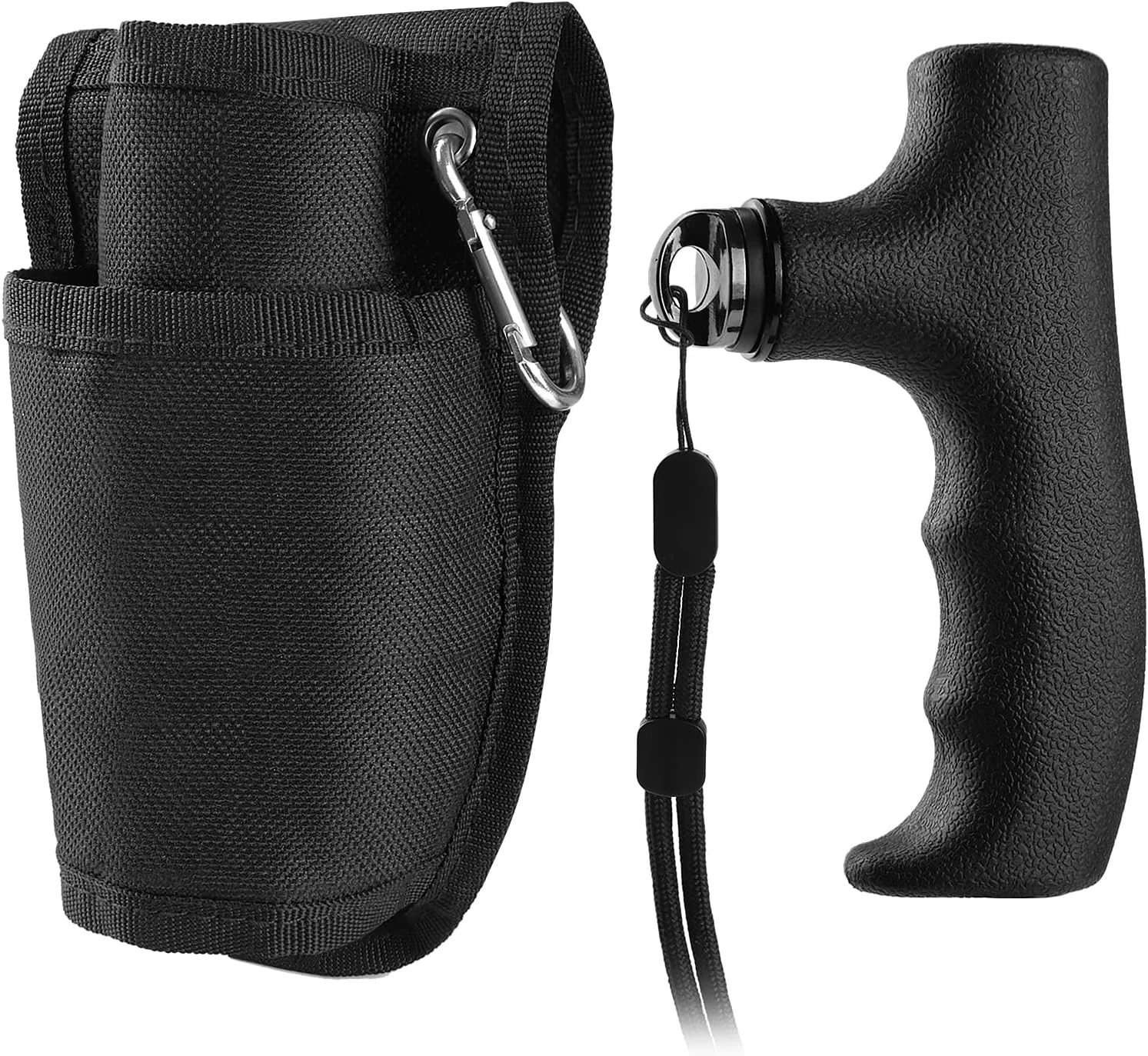 Monopod Handle Adapter Set Walking Stick Cane Handle with Monopod Waist Bag for Trekking Hiking Climbing Photography