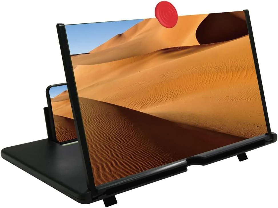 3D HD Screen Magnifier Amplifier Projector Screen for Movies, Videos,and Gaming (Foldable Mobile Holder)