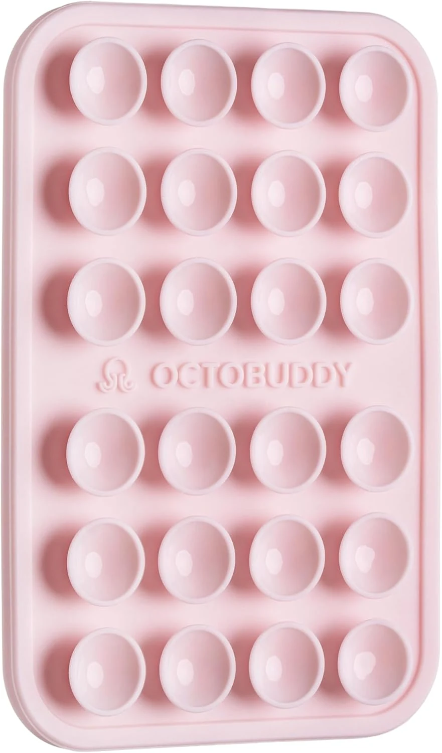 OCTOBUDDY Classic - Silicone Suction Phone Case Adhesive Mount (Chalk Pink)
