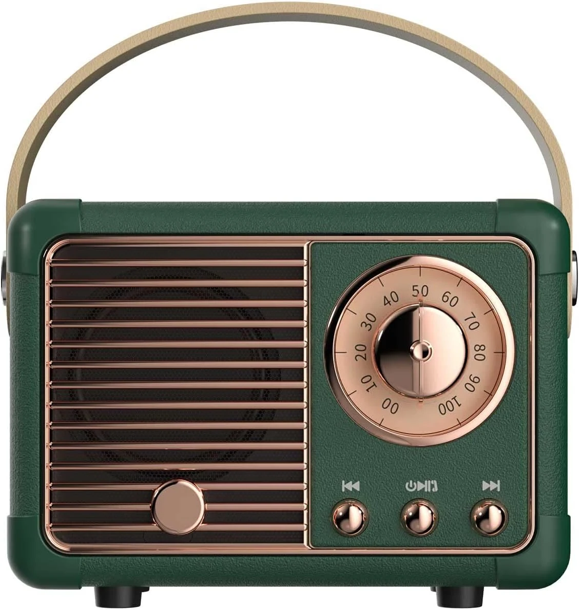Dosmix Retro Bluetooth Speaker, Vintage Decor Mini Wireless Speaker, Cute Portable Small Speaker for Bedroom Desk Kitchen Office, Old Fashion Style Room Decor Speaker, Gift for Women Men Girls(Green)