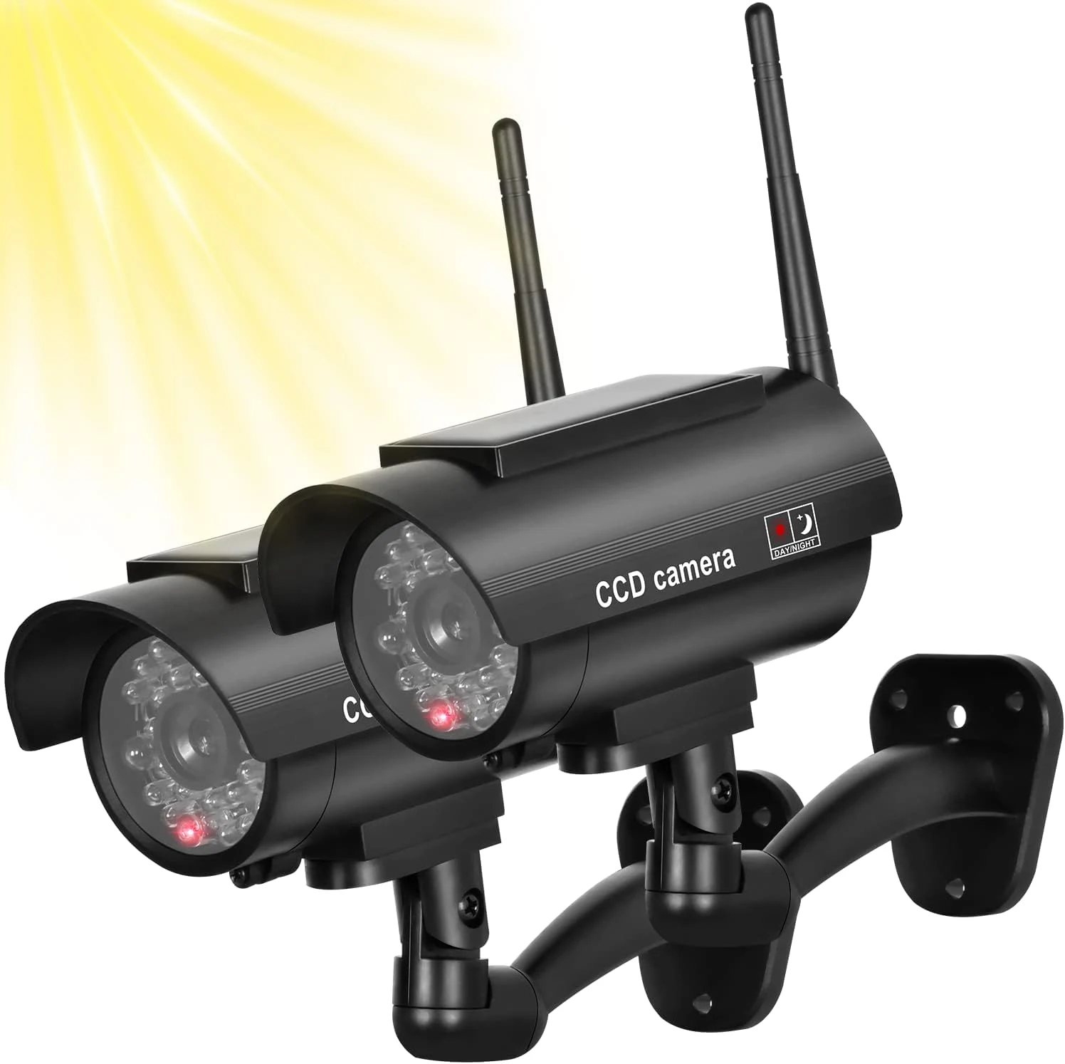 BNT Solar Powered Fake Security Camera, Bullet Dummy Security Camera