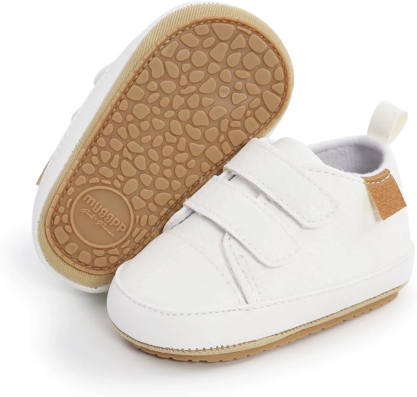 BABSMULY Baby Boys Girls Shoes Non-Slip Rubber Sole High-Top PU Leather Sneakers
