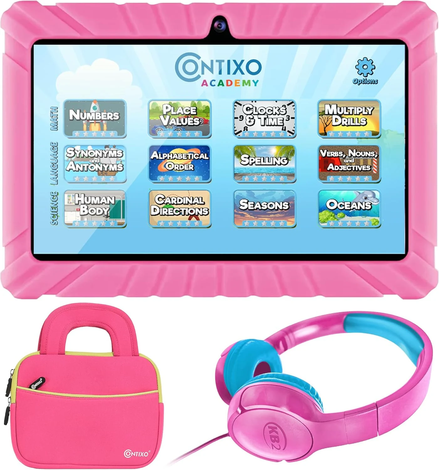 Contixo 7 inch Kids Tablet Bundle (Android 11, 32GB)